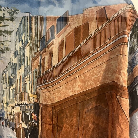 Half Moon Bay Rayon Large Art Print Button-Up Shirt With Beaded Details Made In - Picture 7 of 12